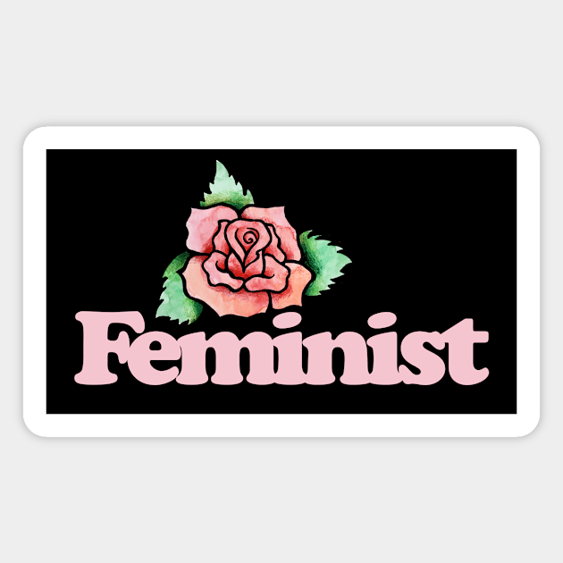 Feminist Rose Magnet by bubbsnugg